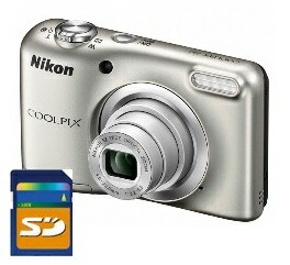 今ならSDカード8GB差し上げます【ラッピング無料】Nicon・ニコン デジカメ COOLPIX A10 シルバー【単三電池対応】【COOLPIX L32後継機】【楽ギフ_包装】【***特別価格***】