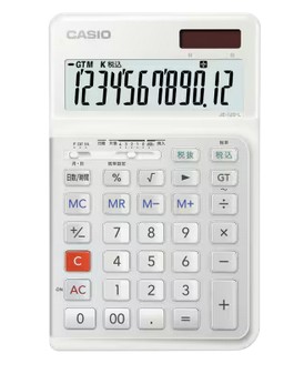 【ゆうパケットで送料無料】CASIO カシオ JE-12D-L-WE 人間工学電卓 ジャストタイプ 左手用 電卓|いまどき本舗