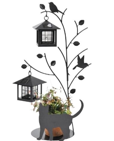 【送料無料】 SETOCRAFT セトクラフト SI-1956-1300 シルエットソーラー (Tree&Cat) 2灯