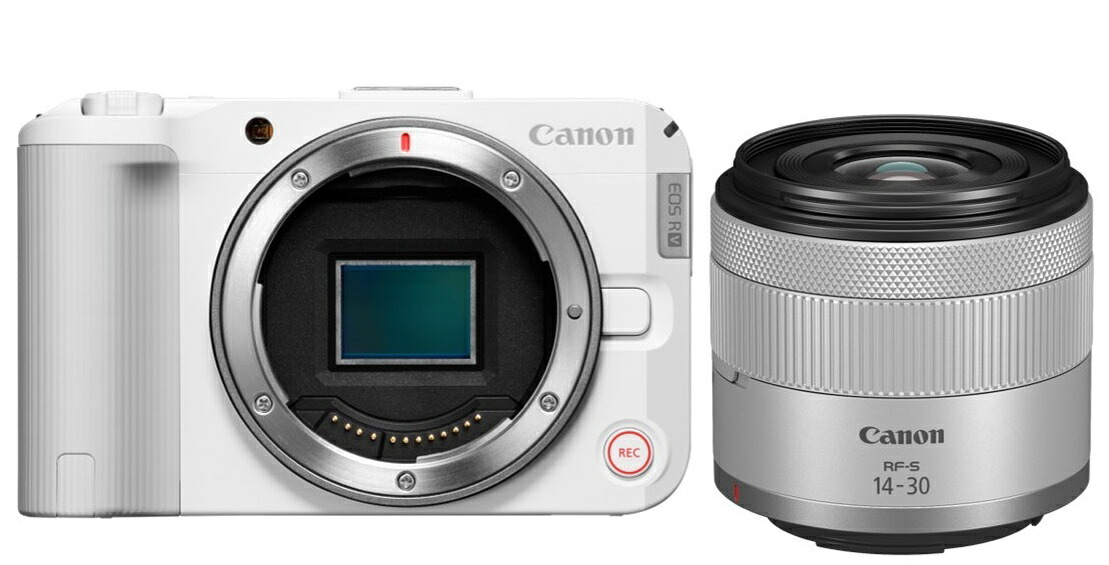 【貨物輸送無料】Canon キヤノン 鏡鑑レスカメラ EOS R50 V・RF-S14-30 IS STM PZ水晶体一揃いの道具 白いこと