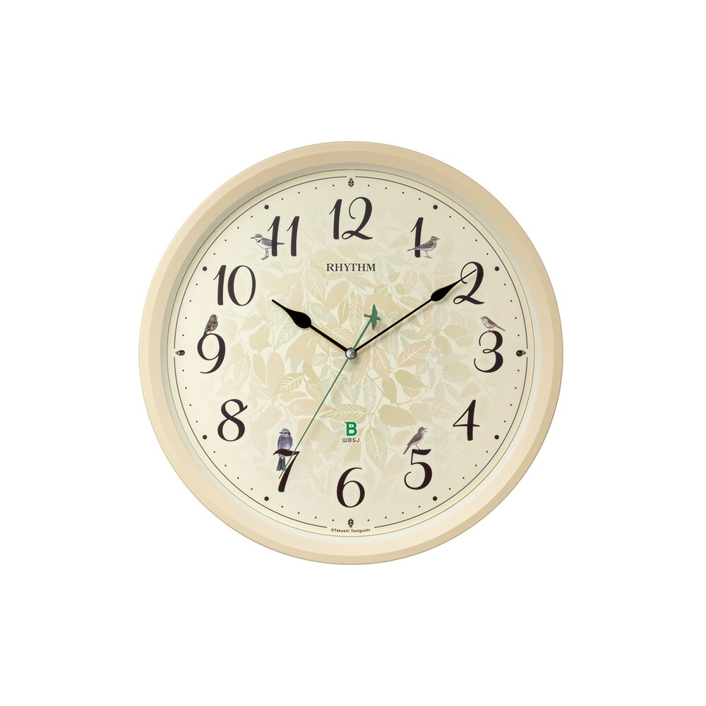 【送料無料】RHYTHM リズム時計 日本野鳥の会 四季の野鳥 報時掛時計413 8MN412SR06|いまどき本舗