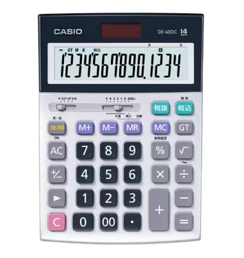 【ゆうパケットで送料無料】カシオ CASIO DS-40DC 本格実務電卓(日数・時間計算) 実務電卓 デスクタイプ