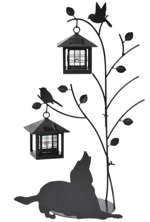 【貨物輸送無料】SETOCRAFT・セトクラフト  SI-1955  影ぼうしソーラー（Tree\u0026Dog）2灯  ソーラー点火装置  今めかしい