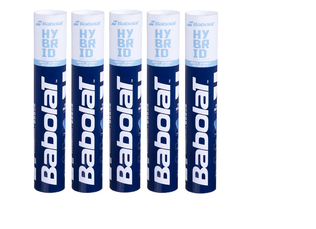 在庫あり【送料無料】バボラ 551028 HYBRID SHUTTLECOCK 5ダース BabolaT ハイブリッドシャトル バドミントン 　サイズ77（3番）