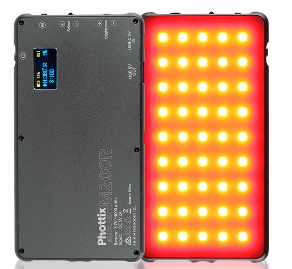【4/30までポイント10倍】【送料無料】Phottix M200R RGB Light フォティックス LEDライト アクセサリー【KK9N0D18P】
