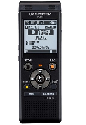 【ゆうパケットで送料無料】 OM SYSTEM WS-883 ICレコーダー 語学学習からビジネスまで オリンパス