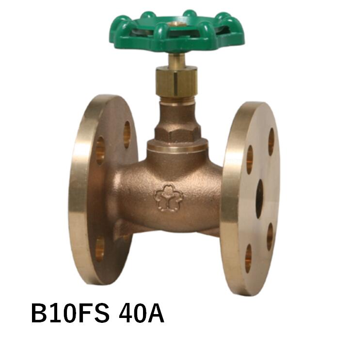 大和バルブ B10FS-40A ストップバルブ フランジ 10K JIS 準拠品 青銅バルブ