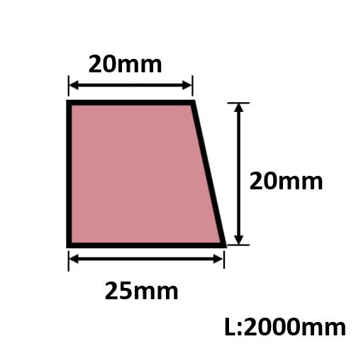 発泡目地棒 片面テーパー 25mm×20mm×20mm×L2000mm 50本入 PMH-12|今戸屋建材 店