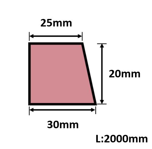 発泡目地棒 片面テーパー 30mm×20mm×25mm×L2000mm 50本入 PMH-16 10,651円