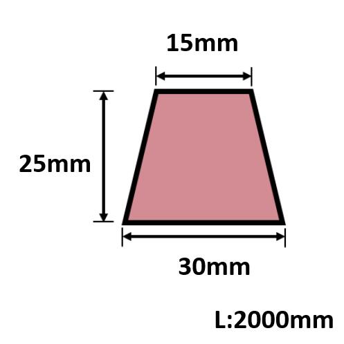 発泡目地棒 両面テーパー 30mm×25mm×15mm×L2000mm 50本入 PMH-25 11,893円