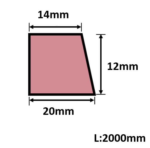 発泡目地棒 片面テーパー 20mm×12mm×14mm×L2000mm 100本入 PMH-43|今戸屋建材 店