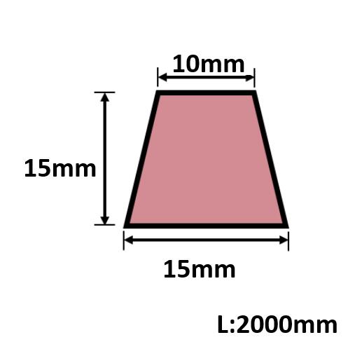 発泡目地棒 両面テーパー 15mm&times;15mm&times;10mm&times;L2000mm 100本入 PMH-5｜今戸屋建材　店