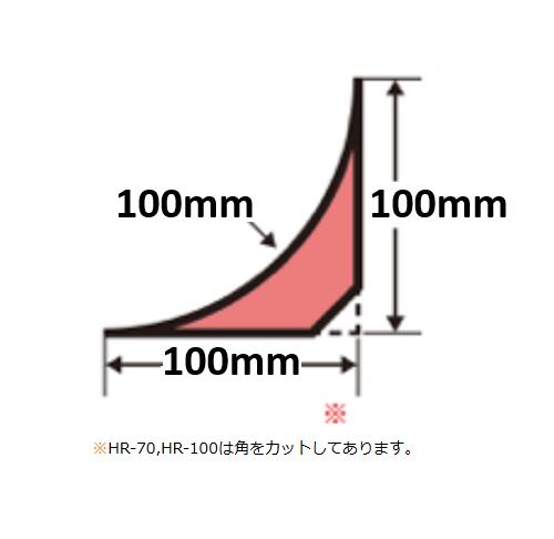泡立つＲ面木 100mm×L2000粍 6本入 HR-100