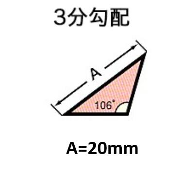 発泡テーパー面木 3分勾配 20mm×L2000mm 100本入 PKH-320 6,059円