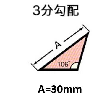 発泡テーパー面木 3分勾配 30mm×L2000mm 100本入 PKH-330 10,950円