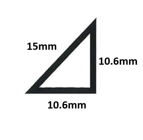 直角 がら明き面木 面長15mm×10.6×10.6×L2000粍 200本入 ポリプロピレン PP-15