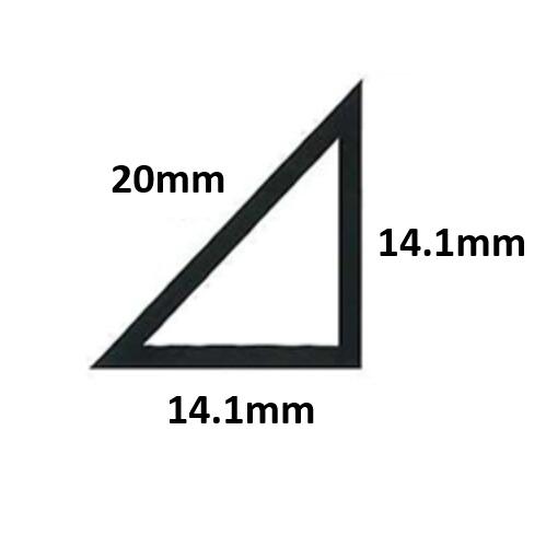 直角 がら明き面木 面長20mm×14.1×14.1×L2000粍 100本入×2 ポリプロピレン PP-20