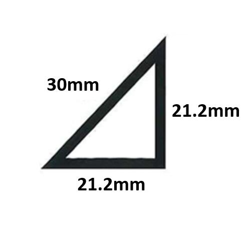 直角 がら明き面木 面長30mm×21.2×21.2×L2000粍 100本入 ポリプロピレン PP-30
