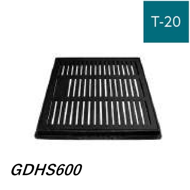伊藤鉄工 IGS 鋳鉄製格子蓋 GDHS-600 T-20 中・重耐型 受枠付き 細目格子網 ますぶた 角マス 集水桝 角型