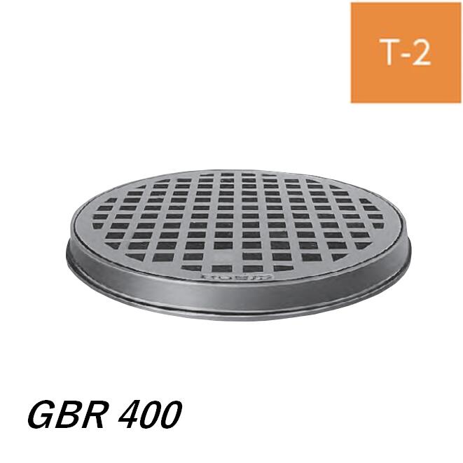 伊藤鉄工 IGS 丸型鋳鉄製透かし彫り蓋 GBR-400 T-2 丸型受枠付き透かし彫り網 マンホール 鉄蓋 ますぶた 角集まり 集水桝 角型