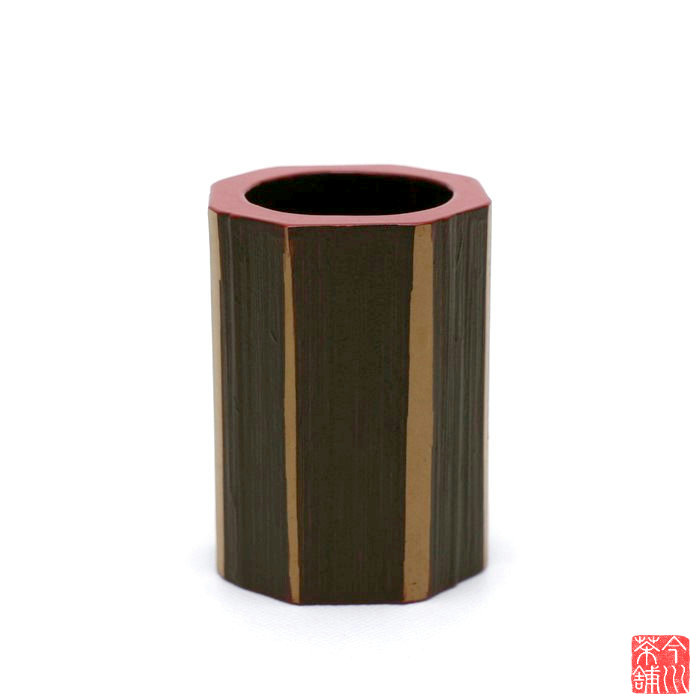 塗竹 蓋置 黒田宗傳 a【 茶道具 】 コーヒー・お茶用品-茶道具・湯呑・急須