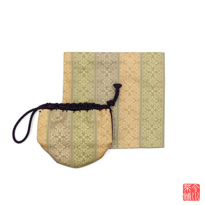 【茶道具】大海茶入　仕覆　紅牙瑞錦　茶入　龍村裂 長緒　☆美品☆ 7014faf9f9a63f6eddb3ef1d3600f8
