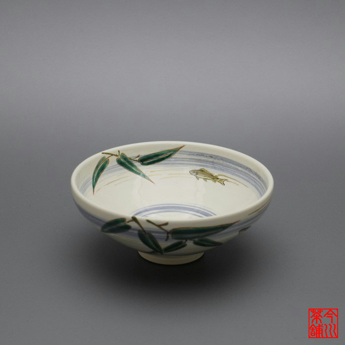 鮎 平 茶碗 良二 【 抹茶茶碗 夏 】