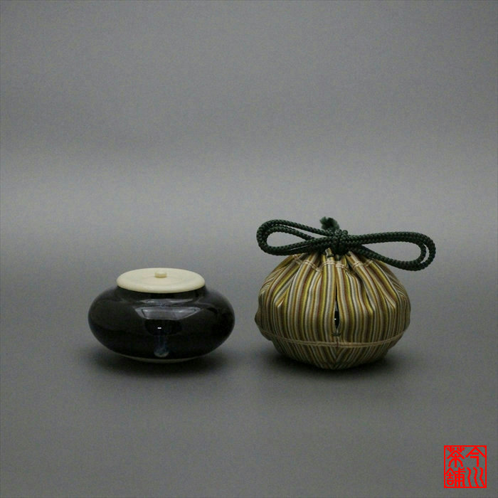 綿津見 茶入 十色抜け道 【 濃茶入 】