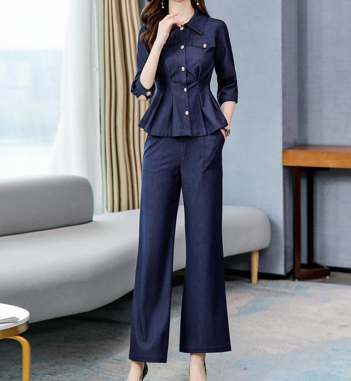 特別セーフ パンツスーツ 上品 フォーマル きれいめ ペプラム ワイドパンツ 結婚式 卒業式 大きいサイズ 卒園式 パンツスーツ おしゃれ 送料無料 セットアップ 大人 By 367 ブルー 50代 40代 30代 シンプル Pascasarjana Unsrat Ac Id