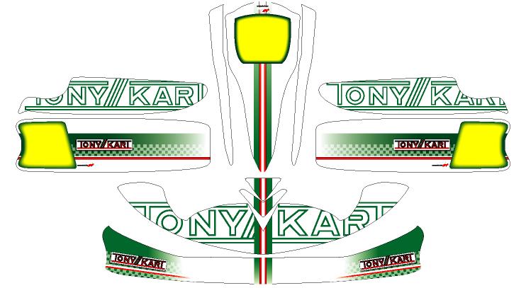 レーシングカート カウルステッカー Ｍ３用－TONY仕様－１ 【特注品】 16,940円