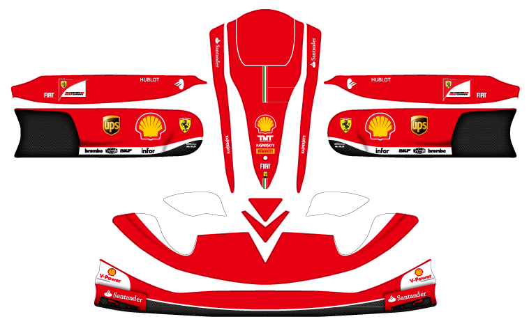 レーシングカート カウルステッカーフリーライン用Ferrari 【特注品】|IMAGINE STYLE
