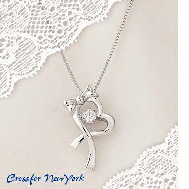 【送料無料（沖縄・離島を除く）】 NYP-538 クロスフォー ニューヨーク Dancing Stone Dancing Gift heart（ダンシングギフトハート） ペンダント NYP538 【お取り寄せ品】【プレゼント 女性 誕生日 クリスマス 母の日 アクセサリー レディース ネックレス】 7,810円