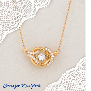 【送料無料（沖縄・離島を除く）】 NYP-591Y クロスフォー ニューヨーク Dancing Stone Ressac(ルサック）ペンダント イエローゴールドメッキNYP591Y 【お取り寄せ品】【プレゼント 女性 誕生日 クリスマス 母の日 アクセサリー レディース ネックレス】