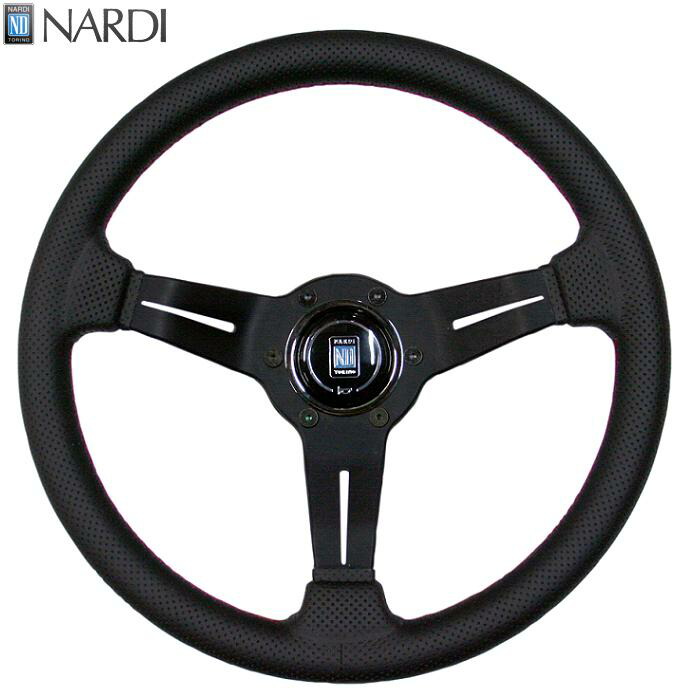 楽天市場】NARDI ナルディ N341 ブラックレザー&ブラックスポーク 