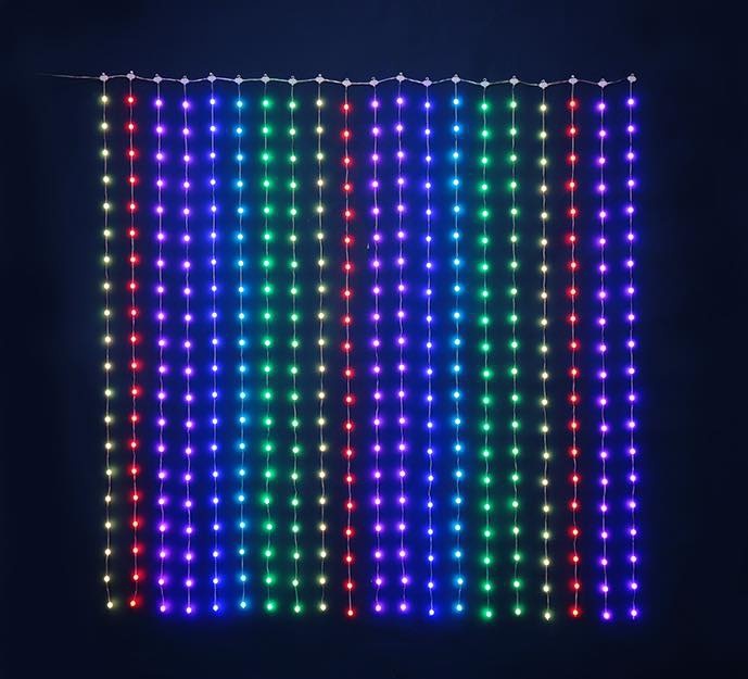 イルミネーション ネオン プロジェクター 電飾 LED ライト KT-3800 スマートLED カラーチェンジングカーテンライト イベント パーティークリスマス 【メーカー直送品】【同梱/代引不可】 【クリスマス 飾り クラブ ライブ イルミネーション 店舗装飾 装飾 業務用】