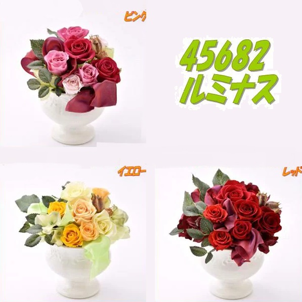 母の日 お取寄せ品 花 花 花束プリザーブドフラワー ギフト 素敵な花瓶に生けられたプリザーブドフラワー 新未来創造 花 観葉植物 アトリエ モノ 456 プリザーブドフラワー ルミナス プレゼント