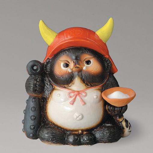 楽天市場】鬼門喜門狸 (赤) 福鬼喜門狸 信楽焼 たぬき 陶器 狸 置物