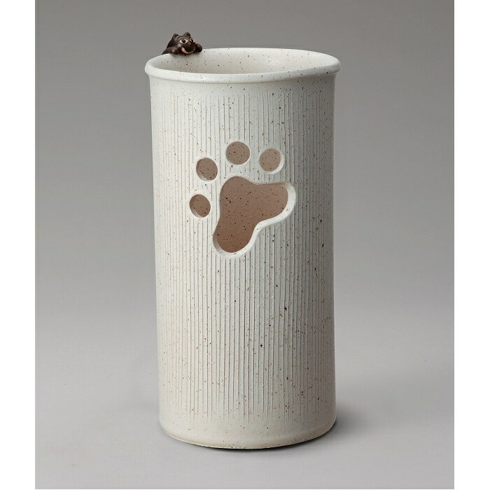 楽天市場】信楽焼 531-02 ねこ付傘立【メーカー直送品】【同梱/代引