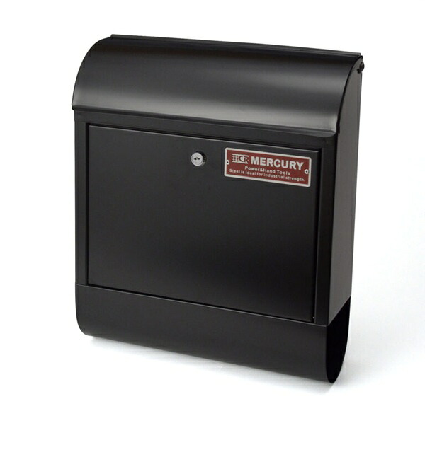 MERCURY　マーキュリー　HANDLE LOCK メールボックス　マットブラックMEHAMAMB【スチールポスト 郵便受け 郵便ポスト 壁掛け アメリカン雑貨 おしゃれ かっこいい】お取り寄せ