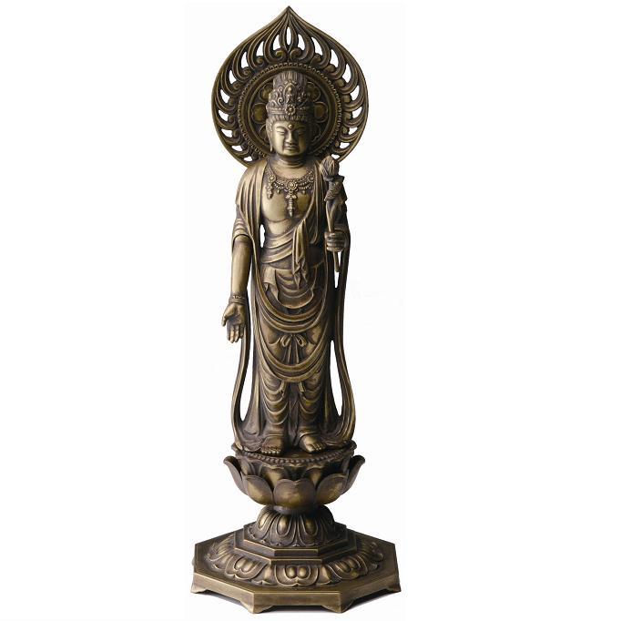 楽天市場】仏像 高岡鋳物 聖観音菩薩 36cm (BZ-051) インテリア鋳造仏