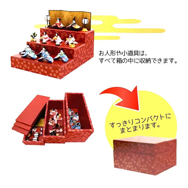 【今季販売終了】【送料無料(沖縄・離島を除く)】リュウコドウ1-682雛人形彩り友禅雛10人揃い【お取り寄せ商品】【雛人形/ひな祭り/お雛様】