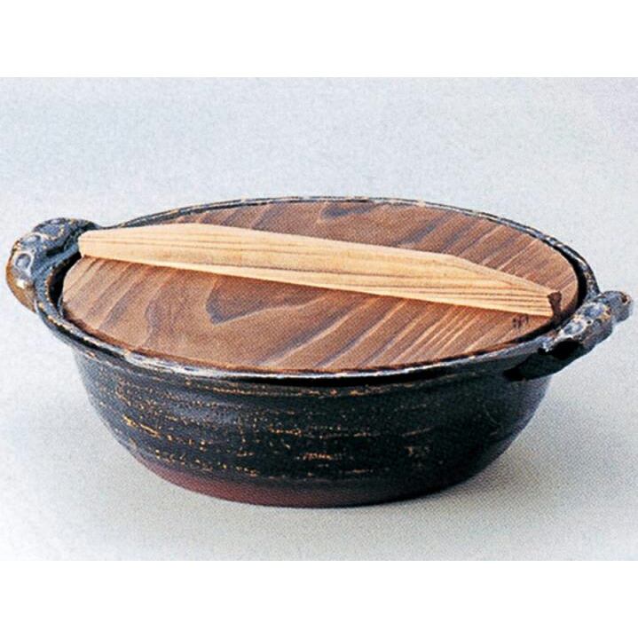 楽天市場】【送料無料】砺波商店 498-30-1-30401 土鍋風鍋(緑彩)30cm 