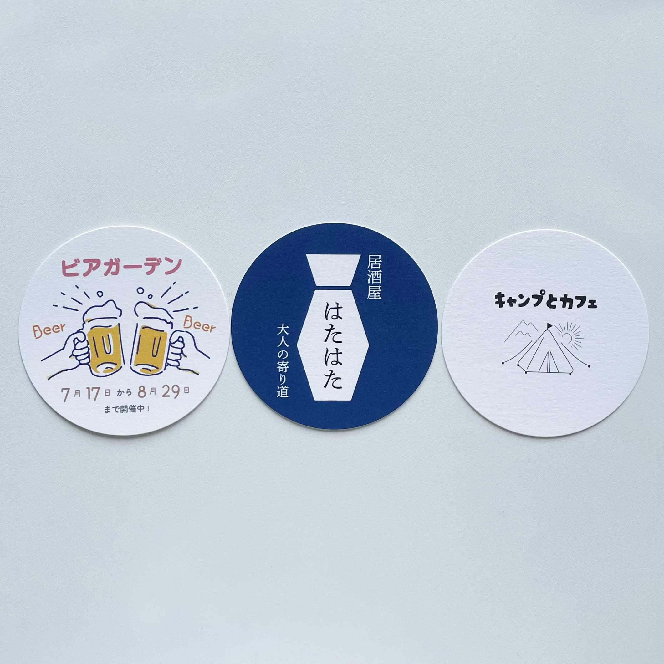 楽天市場】紙製コースター 丸型 オリジナル名入れ 片面カラー印刷 60枚