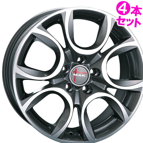 17インチ 7.5J 5/110 マック トリノ 新品 正規品 ホイール 4本セット価格 [カラー] ガンメタリックミラー (GM) [車種専用] アルファ159、ブレラ、スパイダー、ジュリエッタ、ジュリア/フィアット500X 【タイヤ組込可能】