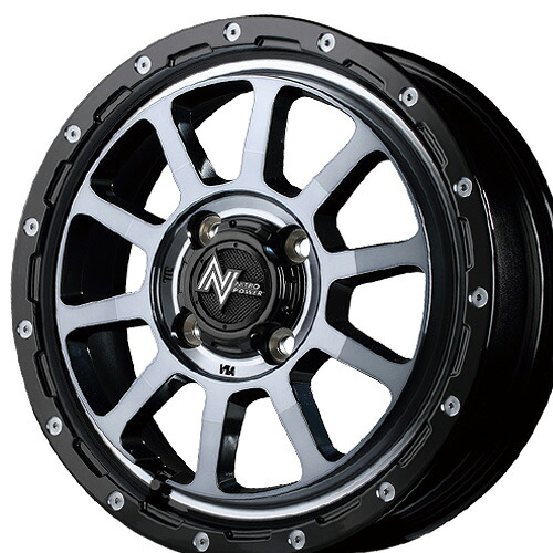 15インチ 5.0J 4/100 マルカ ナイトロパワー M10 パーシング 新品 正規品 ホイール 1本価格 [カラー] ブラック/DC+マシニング/ブラッククリア (BK) 【タイヤ組込可能】
