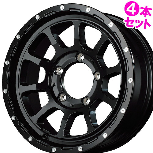 16インチ 5.5J 5/139.7 マルカ ナイトロパワー M10 パーシング 新品 正規品 ホイール 4本セット価格 [カラー] セミグロスブラック/マシニング (SB) 【タイヤ組込可能】｜カーマニアNo.1