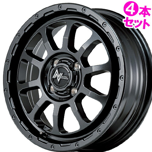 14インチ 4.5J 4/100 マルカ ナイトロパワー M10 パーシング バレルブラック エディション 新品 正規品 ホイール 4本セット価格 [カラー] バレルブラック (BBK) 【タイヤ組込可能】