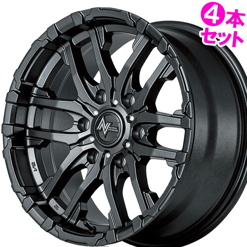 17インチ 8.0J 6/139.7 マルカ ナイトロパワー M26 クロスファング 新品 正規品 ホイール 4本セット価格 [カラー] バレルブラック/ドリルド (BBK) 【タイヤ組込可能】