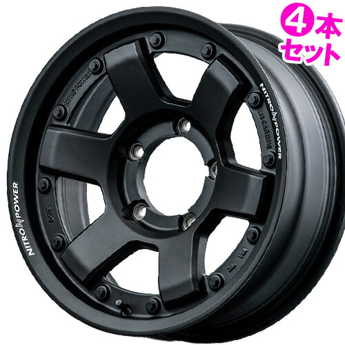 16インチ 6.0J 5/139.7 マルカ ナイトロパワー M6 カービン 新品 正規品 ホイール 4本セット価格 [カラー] ガンブラック (GBK) 【タイヤ組込可能】