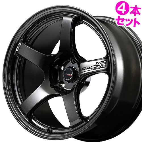 【2026/新製品】18インチ 8.5J 5/114.3 マルカ MID レーシング R50 EVO 新品 正規品 ホイール 4本セット価格 [カラー] ブラックメタリック (BLM) 【タイヤ組込可能】｜カーマニアNo.1